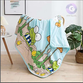 Chăn Cotton Đũi Trẻ Em 1M1x1M35 Mền Ếch Cốm Luôn Được Các Bé Yêu Thích