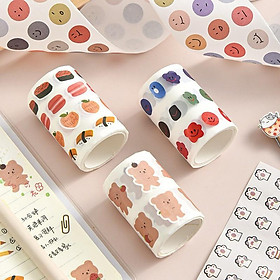 Cuộn Washi Sticker - Hình Dán Washi Hình Gấu / Stationery / Cún