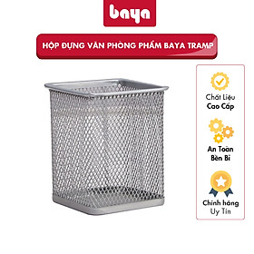 Mua Hộp Cắm Bút Đựng Văn Phòng Phẩm Để Bàn BAYA Tramp Chất Liệu Bằng Thép Phủ Sơn Bền Chắc Thiết Kế Hình Khối Chữ Nhật Đựng Được Nhiều Đồ Dùng