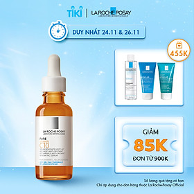 Dưỡng hóa học gom nâng cao và thực hiện sáng sủa domain authority La Roche Posay Pure Vitamin C10 Serum 30ml