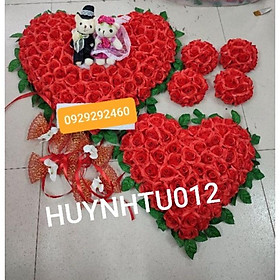 Mua GIÁ SÔC-BỘ HOA GIẢ TRANG TRÍ XE CƯỚI CÓ GẤU