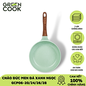 Mua Chảo đúc đáy từ chống dính men đá ceramic xanh ngọc 26 cm Green Cook GCP06-26IH công nghệ Hàn Quốc - Hàng chính hãng