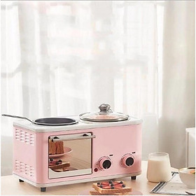 Bếp mini đa năng nhỏ gọn 3 trong 1 (lò nướng + chiên rán + hấp)