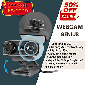 Mua Webcam Genius Facecam 1000X HD 720P Hàng chính hãng