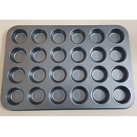 khuôn chống dính nướng bánh cupcake 24 ô mini