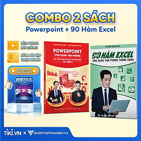 Hình ảnh Combo 2 sách Powerpoint và 90 Hàm Excel ĐÀO TẠO TIN HỌC Chuyên Ứng Dụng Văn Phòng