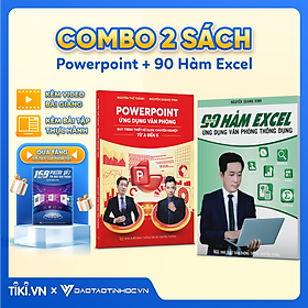 Combo 2 sách Powerpoint và 90 Hàm Excel ĐÀO TẠO TIN HỌC Chuyên Ứng Dụng Văn Phòng