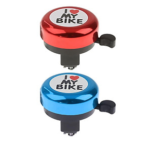 2Pcs I Love My Bike Alloy MTB Bike Bell Horn Kid's Alarm Bicycle Bell Bike Accs