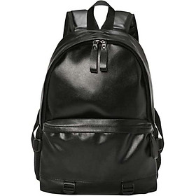 Unisex Backpack Pu Leather Student Bag