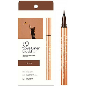 Bút Kẻ Viền Mắt Nhật Bản Không Thấm Nước, Bền Màu, Lâu Trôi Love Liner Liquid Brown Màu Nâu