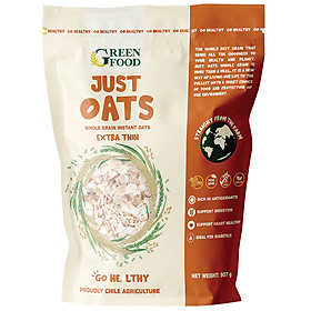 Túi Hạt Yến Mạch Chile Nguyên Chất Ăn Liền Cán Mỏng JUST OATS EXTRA THIN 907g