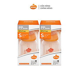 Combo 2 bình sữa PP Wesser 140ml