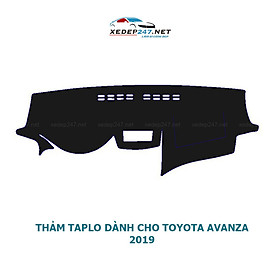Thảm Taplo dành cho xe Toyota Avanza 2019 đến 2022 chất liệu Nhung, da Carbon, da vân gỗ