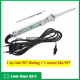 Combo mỏ hàn điều chỉnh nhiệt độ 907 60W-220V tặng Sensor hàn 907 60W