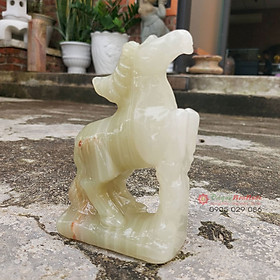 Mua Tượng ngựa 12 con giáp phong thủy đá ngọc Pakistan 12cm - đá Non Nước