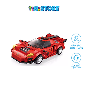 Đồ chơi lắp ráp xe đua màu đỏ 105 mảnh Value Toys