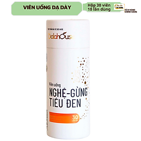 Viên uống rau củ Dalahouse - Viên nghệ gừng tiêu đen bảo vệ dạ dày - Giảm đầy bụng, khó tiêu, đầy hơi, trào ngược dạ dày