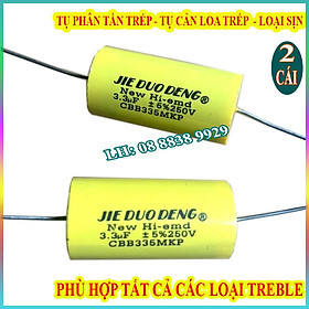 Mua 2 TỤ PHÂN TẦN 3 3MF 250V VÀNG - TỤ CHỐNG CHÁY TRÉP - TỤ CẢN LOA TREBLE - GIÁ 2 CHIẾC