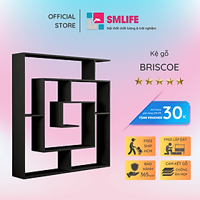 Giá sách bằng gỗ trang trí gia đình SMLIFE Briscoe