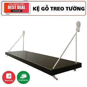 Kệ Gỗ Treo Tường Đơn Chân Tam Giác, Giá Gắn Tường Decor Trang Trí Phòng Khách, Phòng Làm Việc