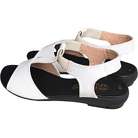 Giày sandal nữ Trường Hải da bò thật đế cao su không trơn dép cao 2.5cm dép thời trang cao cấp SDN074