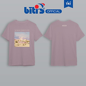 [BST đặc biệt BITI'S X KIEY] Áo Thun Cotton Biti's Kiey Unisex Purple Desert T-Shirt BOU001100TIM (Tím) - XXL 63->70kg