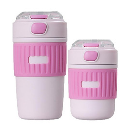 Giao hàng nhanh cốc cách nhiệt lót gốm cho bé gái và phụ nữ cốc nước ống hút cao cấp đơn giản giá trị cao bên trong cốc cà phê phong cách Harajuku - hồng