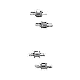 4 Pieces One Way Non Return Check Valve 8mm & 10mm Aluminium Petrol Water Oil Fuel