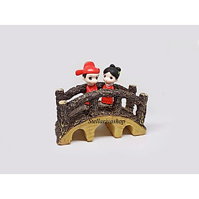 Mô hình Cầu gỗ trang trí tiểu cảnh, terrarium, aquarium quà tặng trang trí