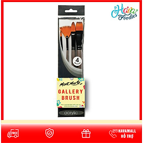 Hình ảnh Review Cọ Acrylic Mont Marte – Gallery Series Brush Set Acrylic