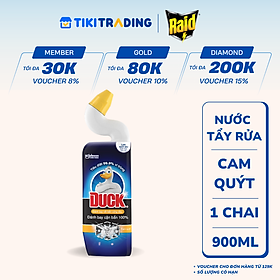 Chai Tẩy Đánh bay cặn bẩn DUCK Hương Cam Quýt 900ml