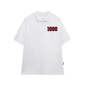 Áo POLO nam nữ Hoạ tiết 1990 basic dễ phối đồ