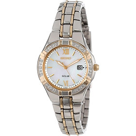 Seiko Women's SUT068 Dress Solar Classic Diamond-Accented Two-Tone Stainless Steel Watch