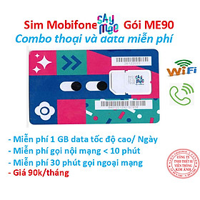 Sim Mobifone Saymee Gói Me90 Miễn phí gọi + 1 GB data mỗi ngày, Hàng chính hãng