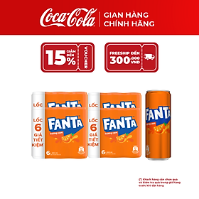 [SALE 11.11] Lốc 24 Lon Nước Giải Khát Có Gas Fanta Hương Cam 320ml – Giải Khát Sảng Khoái, Coca-Cola Official Store