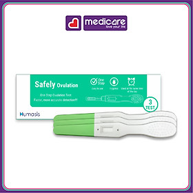 0133796 Humasis SafeOvulation Que Thử Rụng Trứng Hộp 3 test