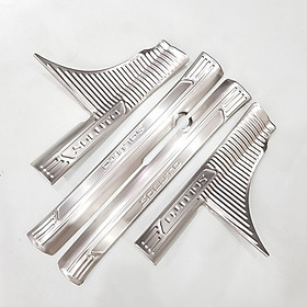 Bộ Ốp bậc cửa, Nẹp bước chân INOX dành cho xe Kia Soluto