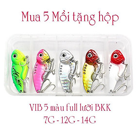 Mồi câu lure cá sắt VIB 7g,12g,14g mồi lure cá lóc,Màu sắc 5 màu siêu nhậy MOI-6