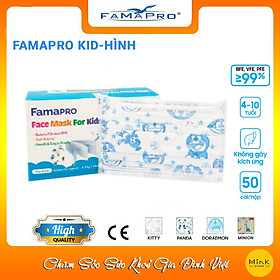 [HỘP - FAMAPRO MAX KID] - khẩu trang y tế trẻ em kháng khuẩn 3 lớp Famapro Max Kid (50 cái/ hộp) - 1 HỘP