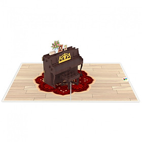 Thiệp 3D pop up Đàn Piano