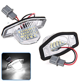 2Pcs/Set 18 LED Lamp Number License Plate Light for Honda Fit jazz Odyssey CRV FRV HR-V