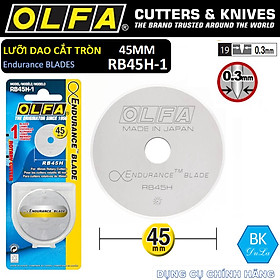  [Lưỡi dao Nhật] Lưỡi dao cắt tròn 45mm OLFA Endurance RB45H-1