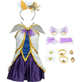 LOL Ngôi Sao Ma Thuật Cô Gái Janna của Cơn Bão Fury Trang Phục Hóa Trang Bộ Trang Phục