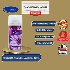 Nước hoa xịt thơm phòng Auramax 300ml hương Lemongrass (chanh sả)