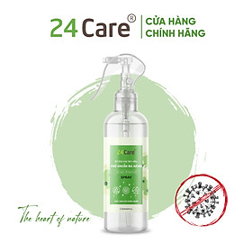 Xịt khử mùi đa năng Tinh dầu 24CARE 50ml/100m/250ml - Xịt bề mặt bị dính bẩn do đồ ăn rơi rớt trên bàn ghế, sàn nhà