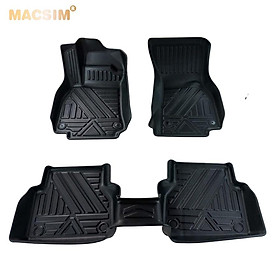 Thảm lót sàn xe ô tô audi A7 2019-2021 nhãn hiệu Macsim - chất liệu nhựa TPE đúc khuôn cao cấp - màu đen
