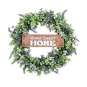 Eucalyptus Leaves Wreath for Front Door with Board Decoration Window Hanging