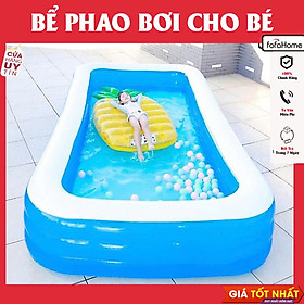 Mua Bể Bơi 1m2 - 2m9  Phao Bơi Hình Chữ Nhật 3 Tầng