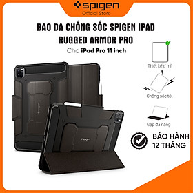 Bao da chống sốc Spigen cho iPad Pro Rugged Armor Pro - Thiết kế cứng cáp,chống sốc tốt, hàng chính hãng