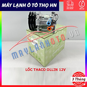 Lốc điều hòa (block,máy nén) Thaco Ollin (Olin) 2A 12V hàng Trung Quốc (hàng chính hãng nhập khẩu trực tiếp)